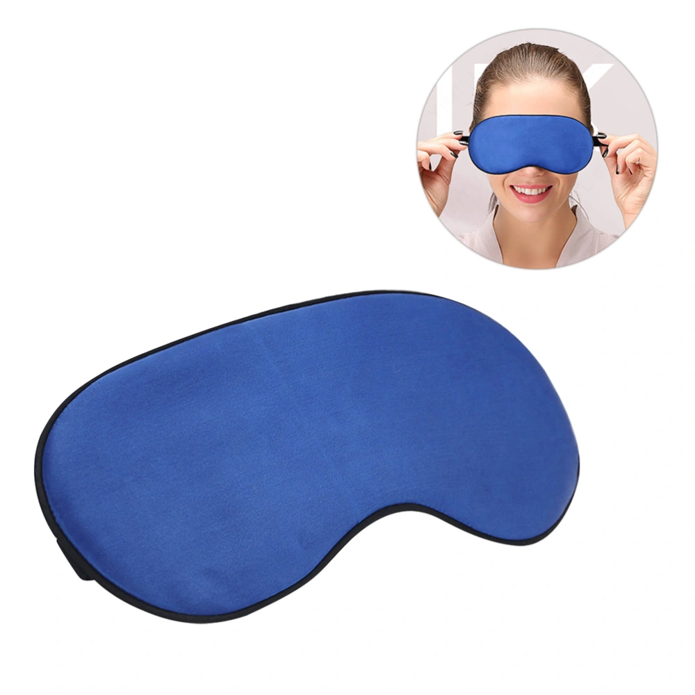 Silk Sleep Eye Mask Ventilated Eyeshade 3D Blindfold Adjustable Night Blinder for Men Women (Sapphire)