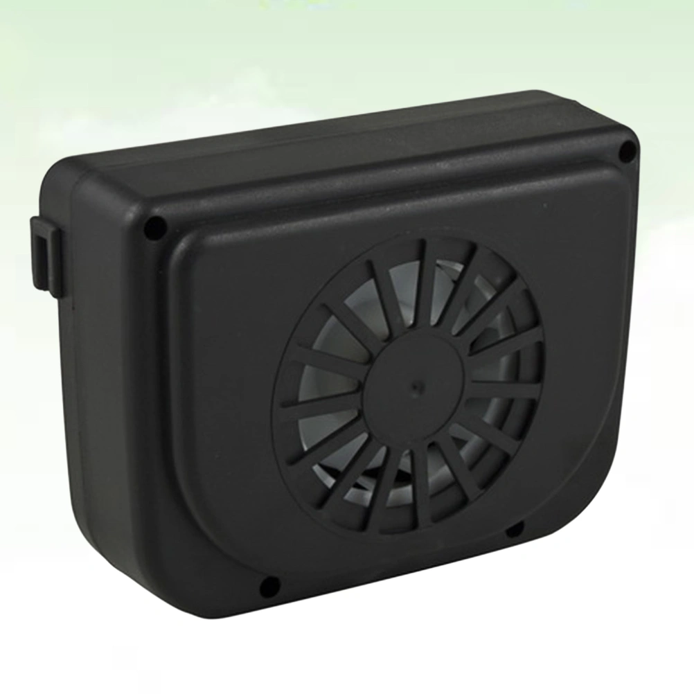 Useful Solar Powered Car Exhaust Fan Practical Cooling Fan Car Fan Summer Supply for Car Auto Automobile Use (Black)