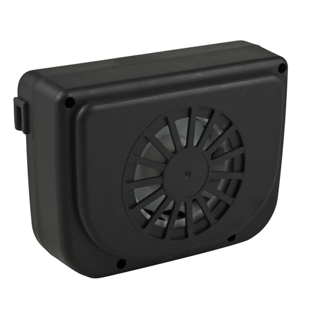 Useful Solar Powered Car Exhaust Fan Practical Cooling Fan Car Fan Summer Supply for Car Auto Automobile Use (Black)