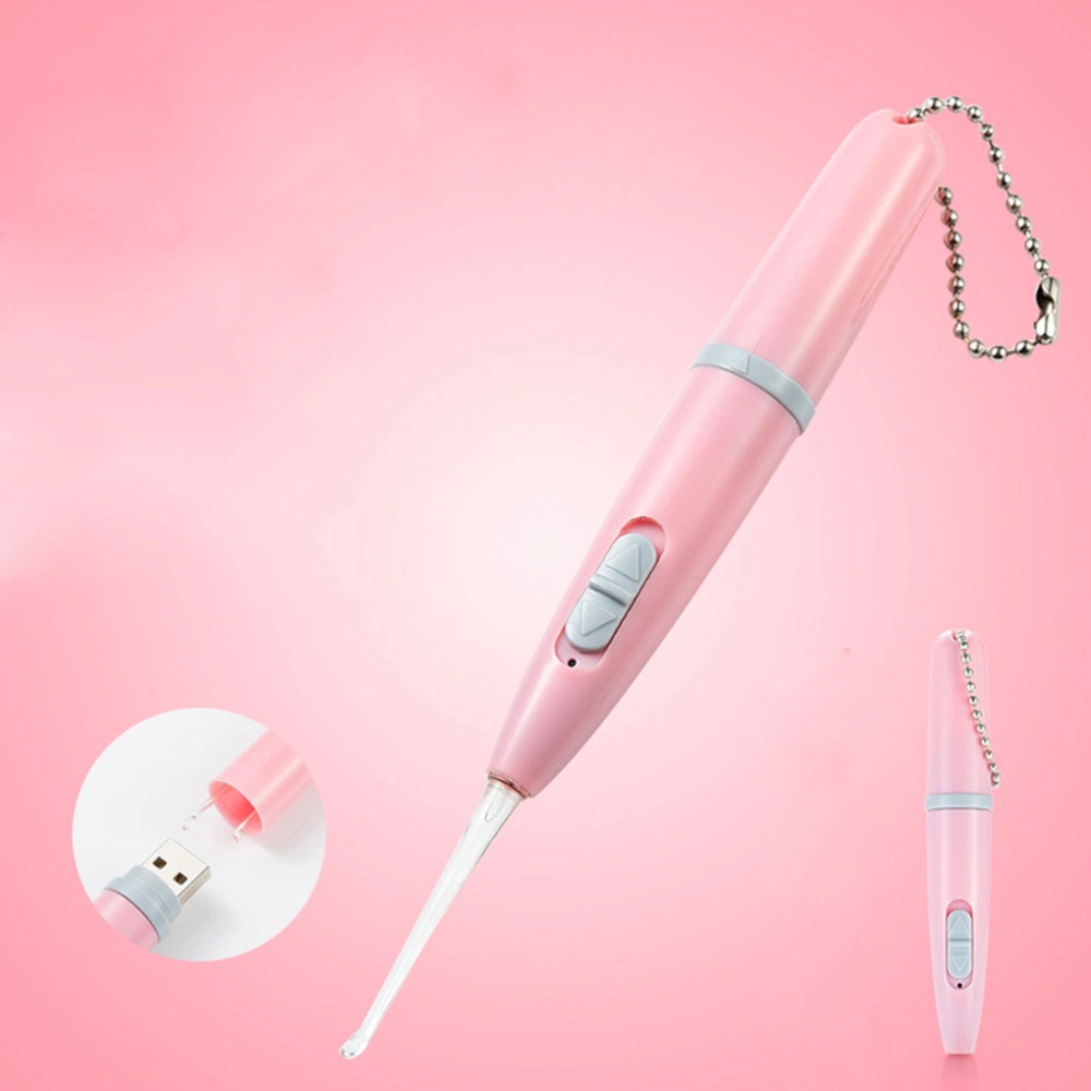 1Pc Light Ear Scoop Prcatical Ear Wax Pick Cleaner Flashlight Earpick Baby Earwax Picking Tool for Kids（Pink）