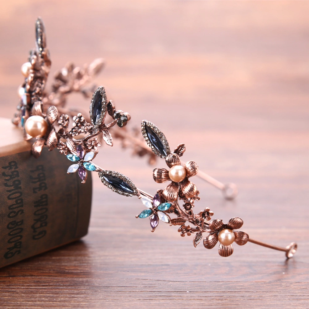 Colorful Baroque Tiara Crowns Vintage Hair Hair Accessories for Wedding Engagement