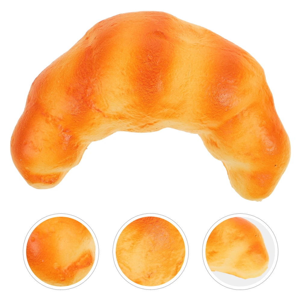 Fake Bread Artificial Bread Simulation Food Model Decoration Kitchen Prop (Croissant)