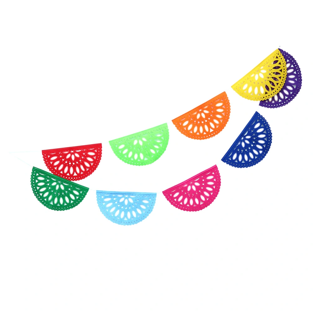 Day of the Death Semicircle Bunting Banner Hanging Felt Garland Mexican Theme Party Supplies Decor