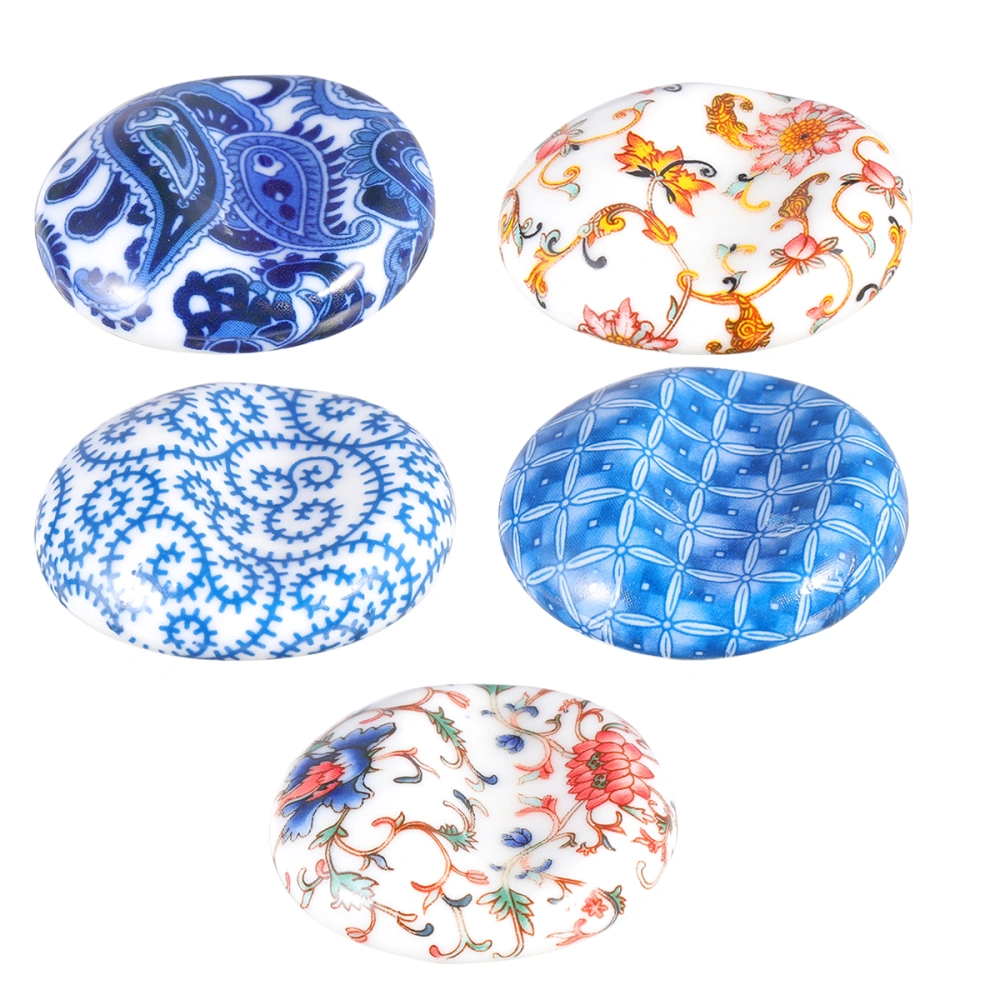 5pcs Japanese-style Chopstick Rack Printing Chopsticks Pillow Household Chopsticks Holder Spoon Chopsticks Rest (5 Patterns)  