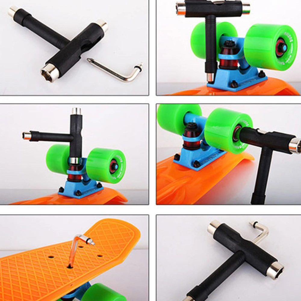 Mini T Type Wrench Tool Roller Skateboard Repair Tool Adjusting Tool with L Wrench L-type Screwdriver
