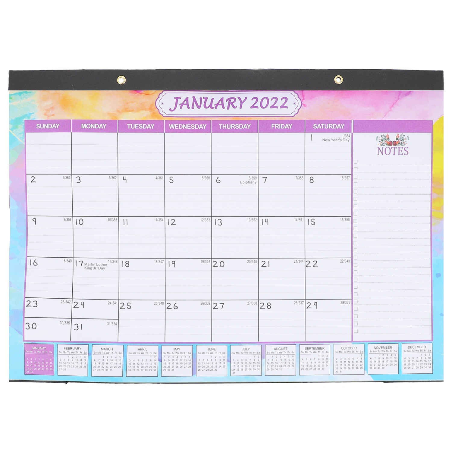 1pc Useful 2022 Holiday Wall Calendar Funny Note-taking Hanging Calendar