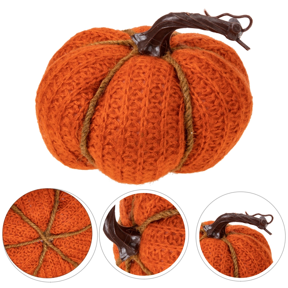 Simulation Pumpkin Decor Knitting Pumpkin Harvest Festival Ornament Pumpkin Decor