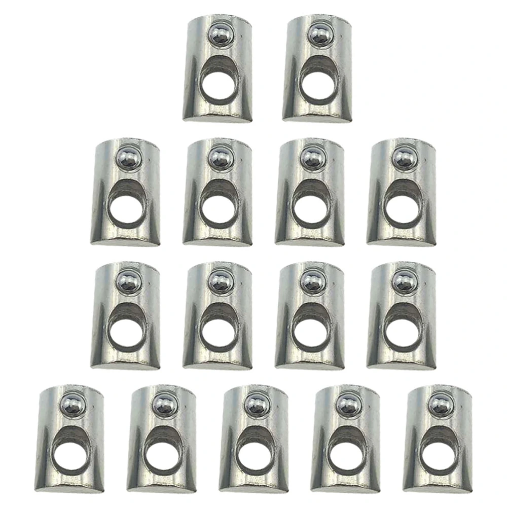 100pcs T Slot Nut Roll-in Spring Loaded Nut Carbon Steel for Aluminum Profile