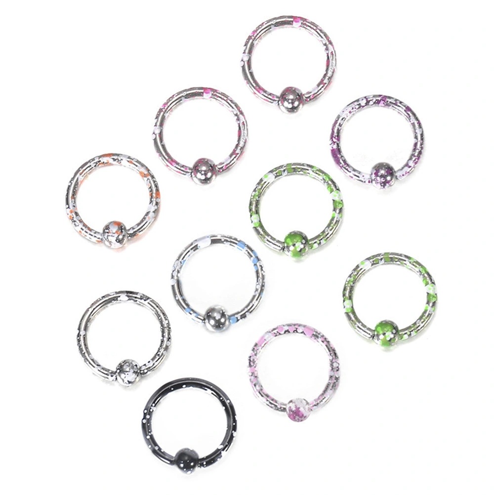 10pcs Multifunctional Body Piercing Jewelry Portable Body Piercing Jewelry Durable Body Piercing Jewelry (Random Color)