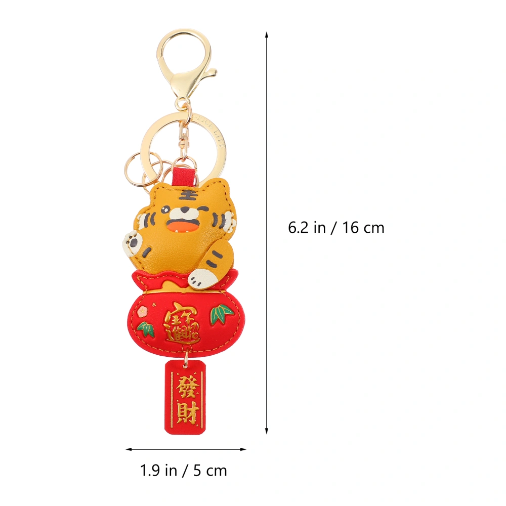 Tiger Year Cartoon Keychain Key Ring Bag Charm Decoration Gift Lovely Car Key Chain