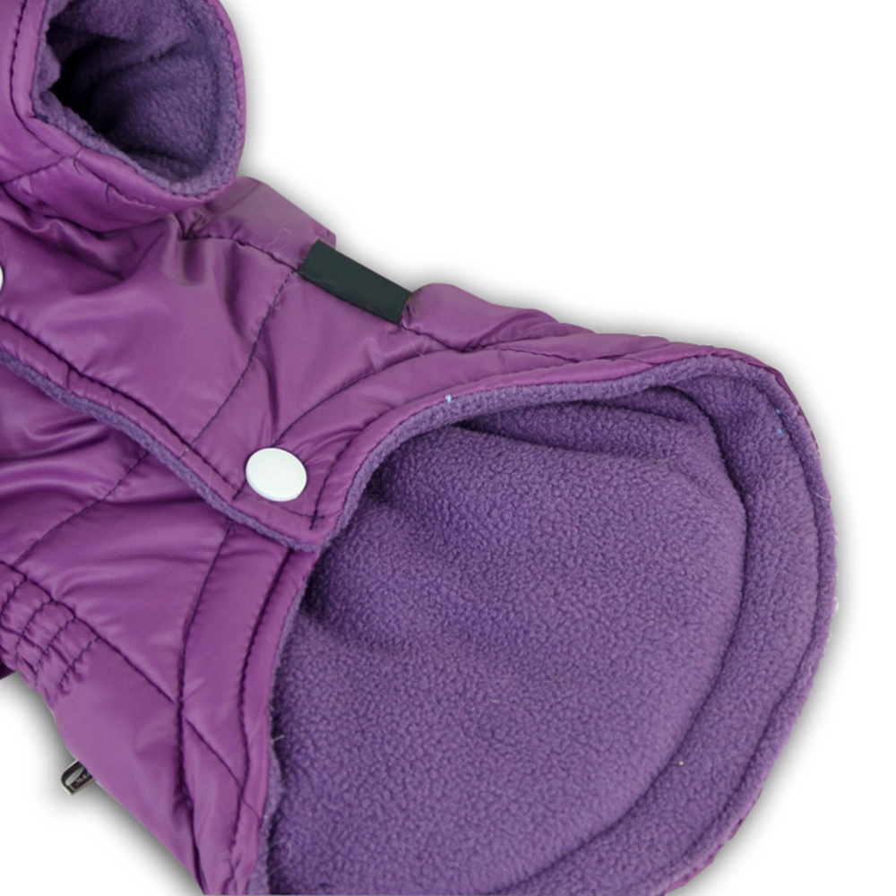 Stylish Pet Winter Clothes Zipper Cold Protection Pet Clothes Coat Pet Costume for Puppy Dog (Purple, XL)