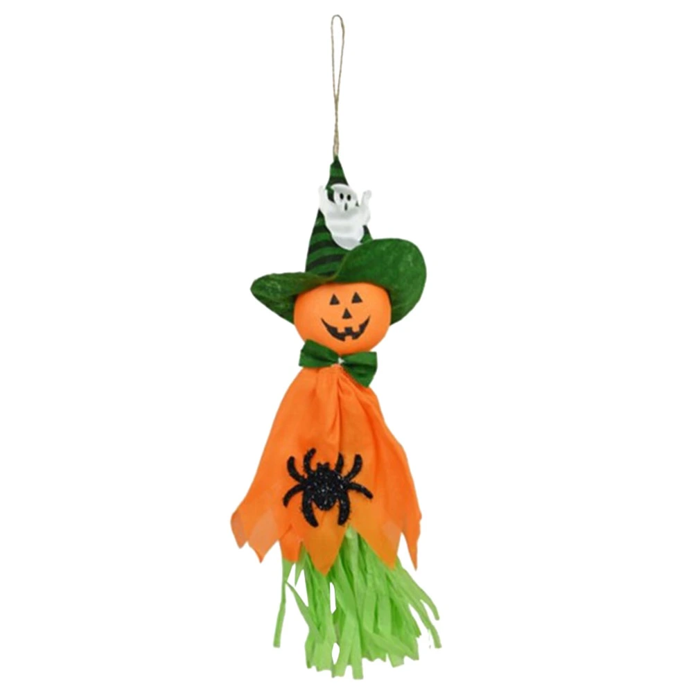 Halloween Party Decoration Horror Ghost Kids Trick Hanging Decor Witches Pendant Props (Orange)