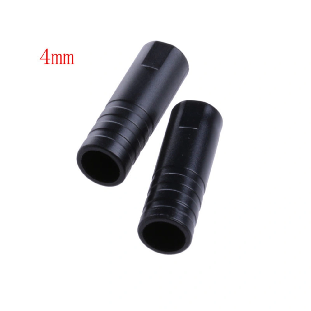 200pcs Mountain Road Bike Brake Gears Outer Cable End Caps Tips Crimps Derailleur Cable Wire Tip Housing (Black)