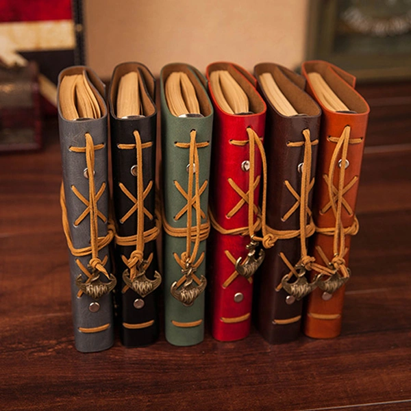 Classic Vintage Style Anchor & Rudder Decorated PU Cover Notebook Travel Diary Sketchbook (Coffee)