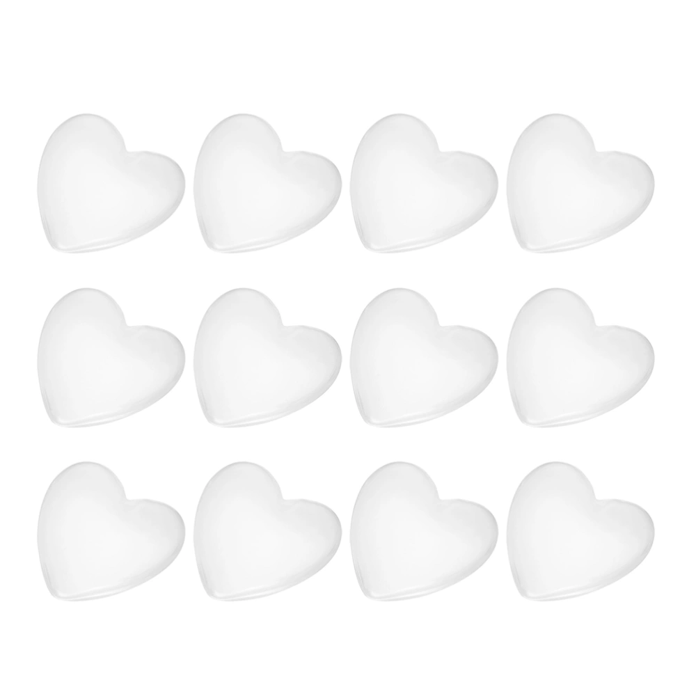 100pcs 25mm Heart Shaped Jewelry Making Sticker DIY Craft Sticker Accessory Fashion Glass Sticker