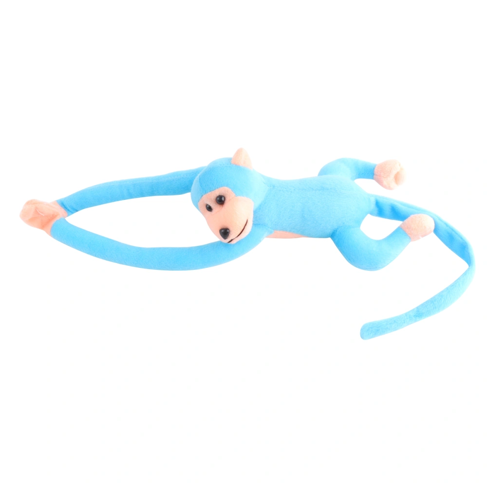 21 Inch Plush Monkey Long Arm Tail Hanging Monkey Doll Curtain Decoration Mascot Gift (Blue)