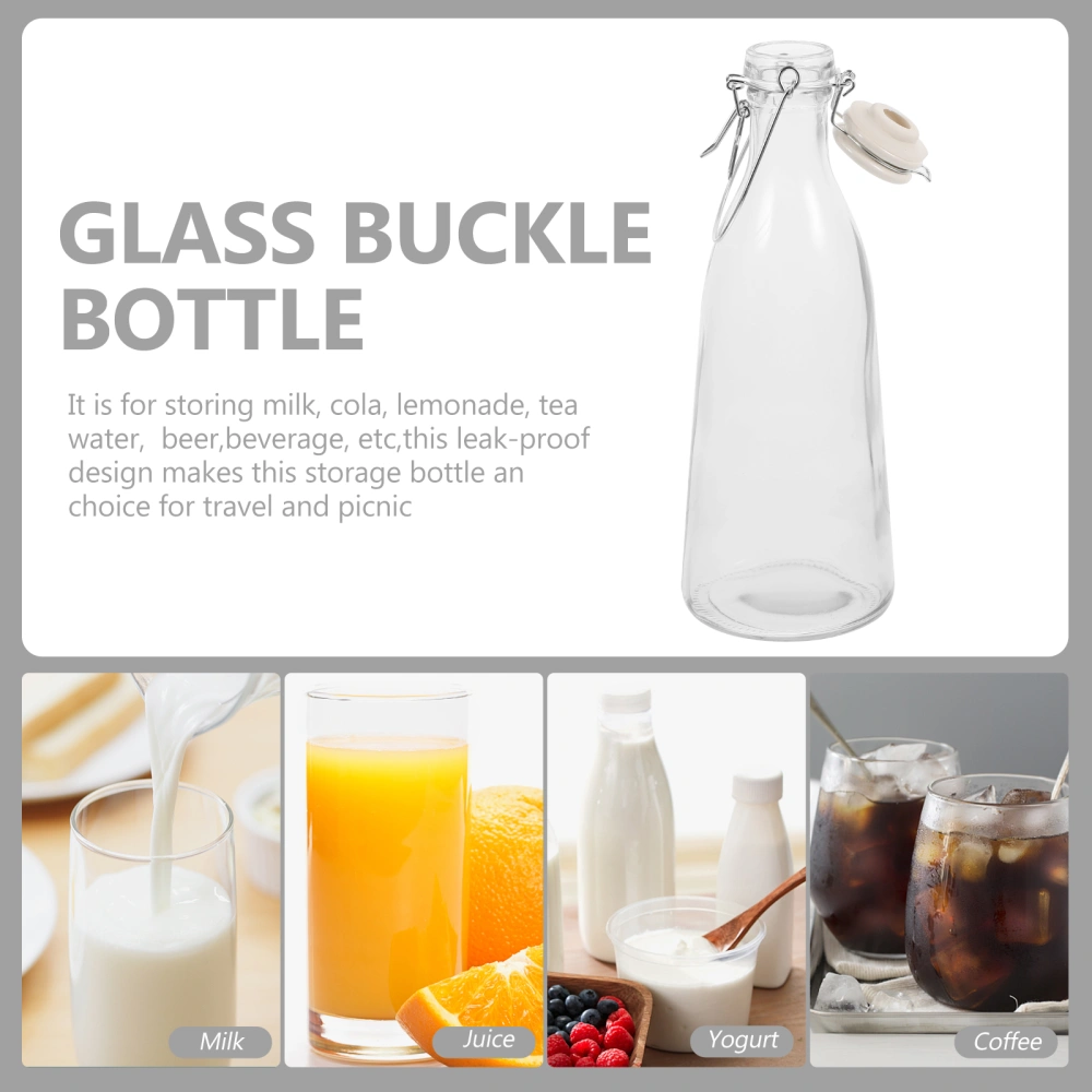 Practical Beverage Bottle Glass Beer Bottle Glass Bottle with Stopper Household Bottle