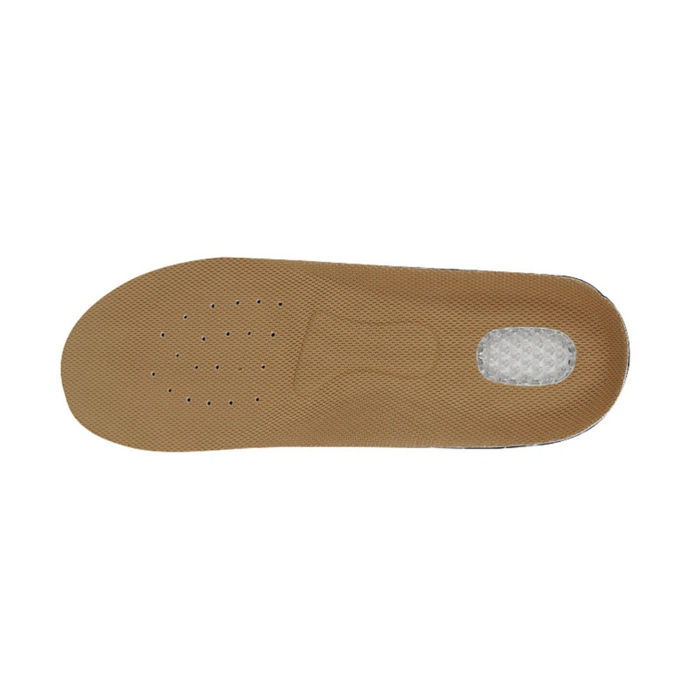Comfortable Arche Insoles for Cushioning Relieving Foot Pain Insoles Orthopedic Plantar Fasciitis Functional Foot Orthosis (Yellow Size L)