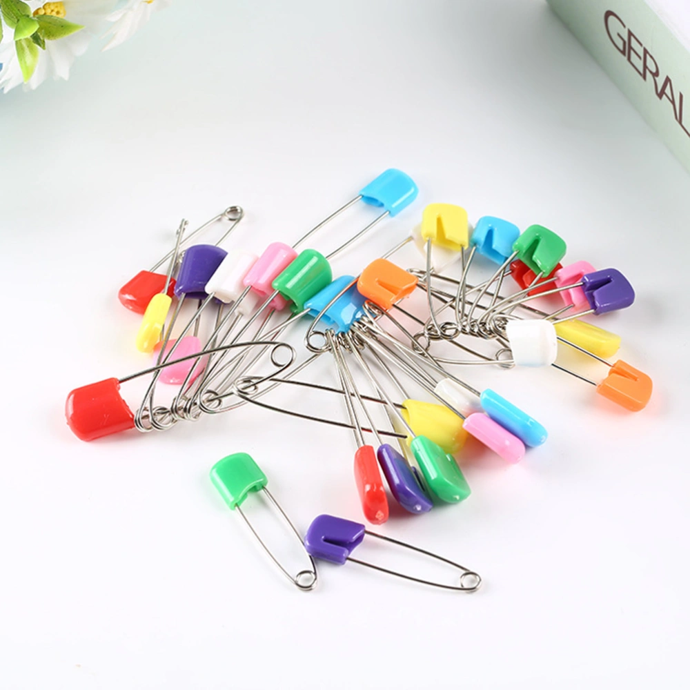 100pcs Plastic Bread Tip Pin Safety Pin Heavyduty Pin Fastener for School Home Office (Mixed Color)