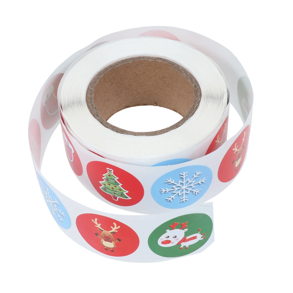 1 Roll Christmas Scrape Sticker Decoration Gift Sticker Label Craft Food Labels Self-Adhesive Removable Sticker Gift Decals