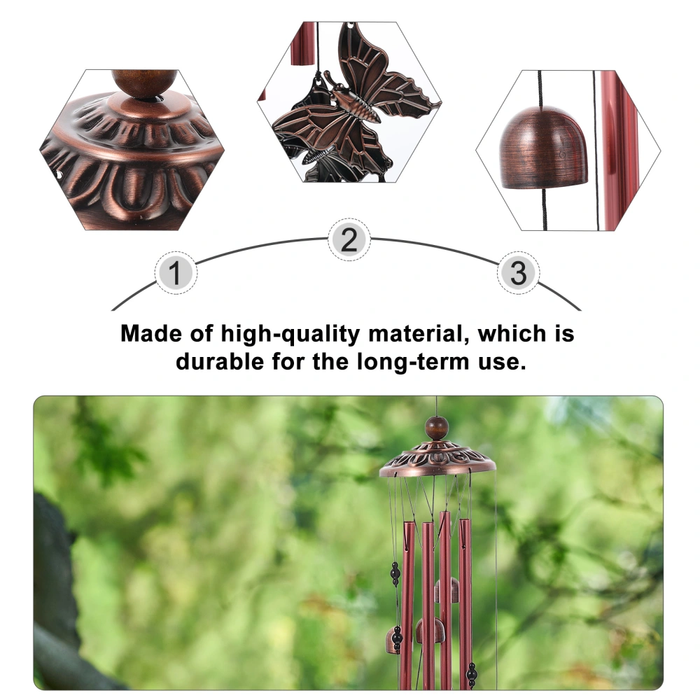 1Pc Retro Style Wind Chime Pendant Bell Hanging Decor Iron Wind Bell Home Decor