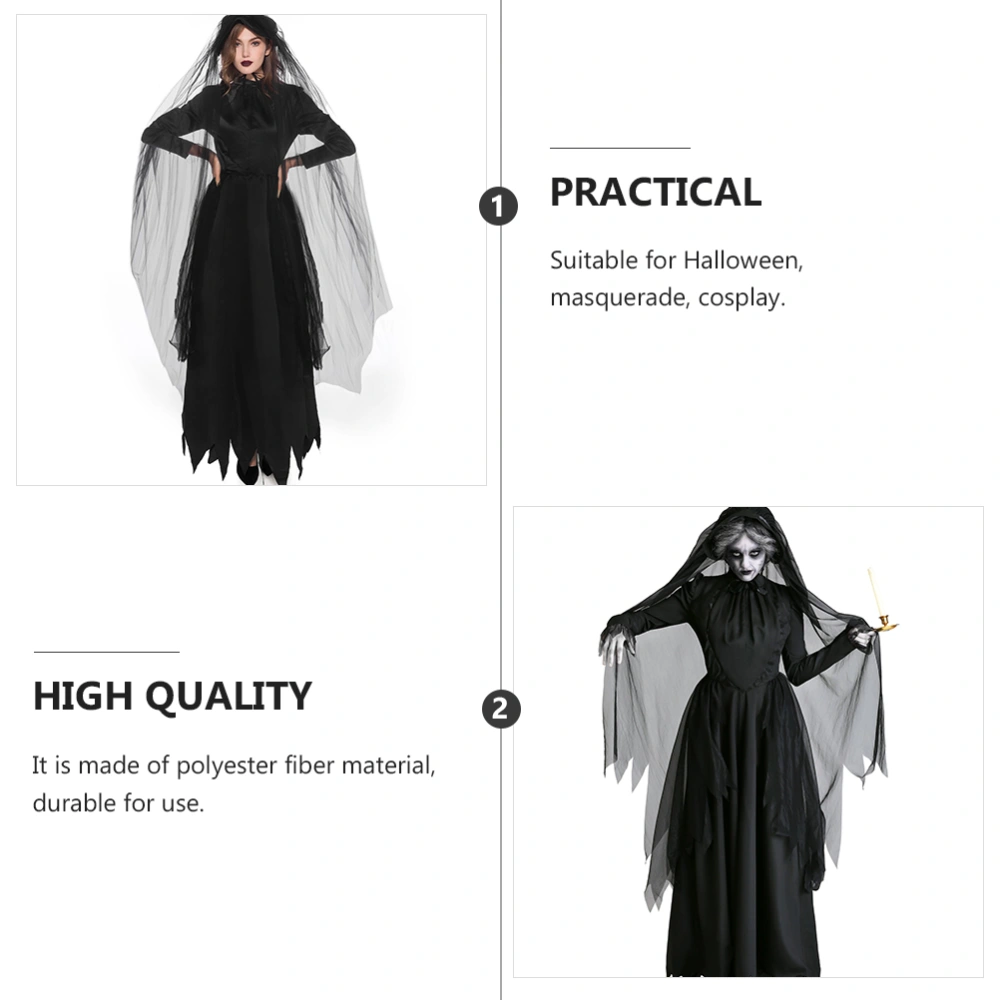 1 Set Halloween Costume Witch Costume Halloween Long Dress Masquerade Clothing