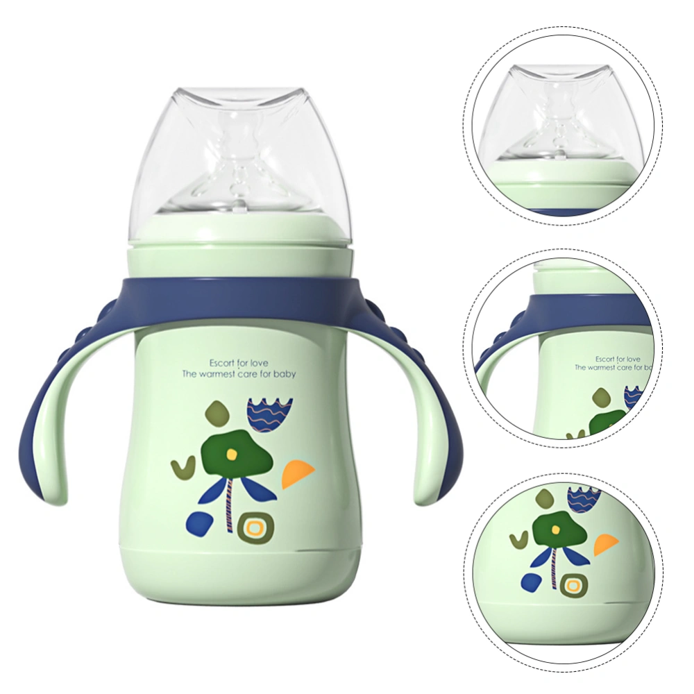 1pc Stainless Steel Baby Bottle Baby Milk Bottle Baby Feeding Bottle (Green)