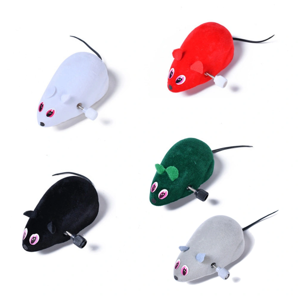 2 Pcs Children Wind up Toys Plush Cartoon Rat Toy Running Gifts Halloween Party Favors Toy for Boys Girls