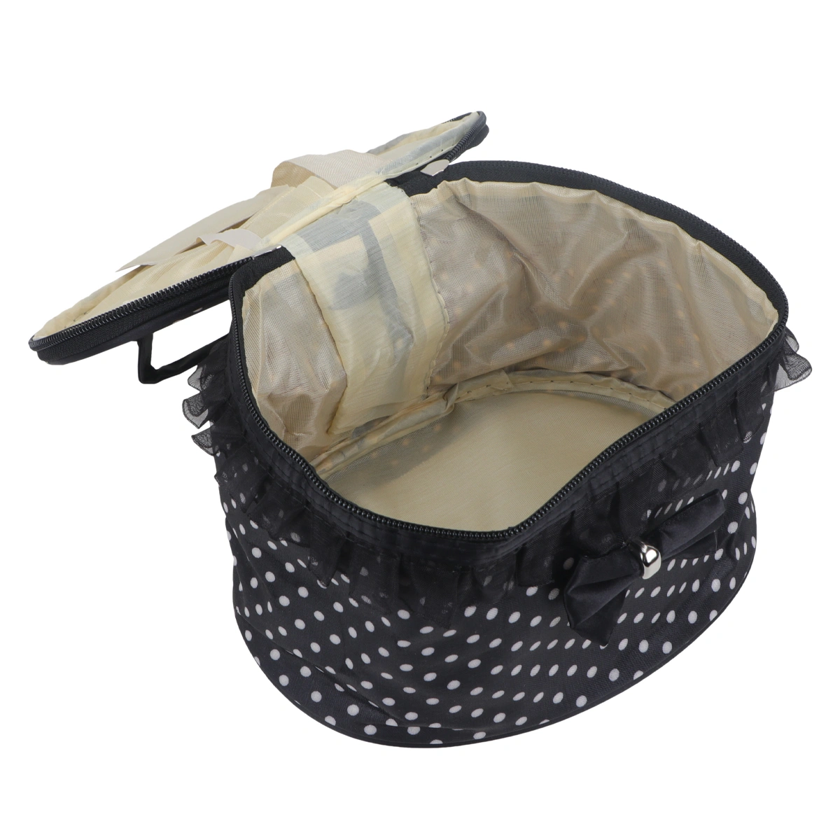 Practical Makeup Bags Simple Handbags Sundries Storage Pouches Multi-function Toiletries Bag for Home Travel (Black and White)