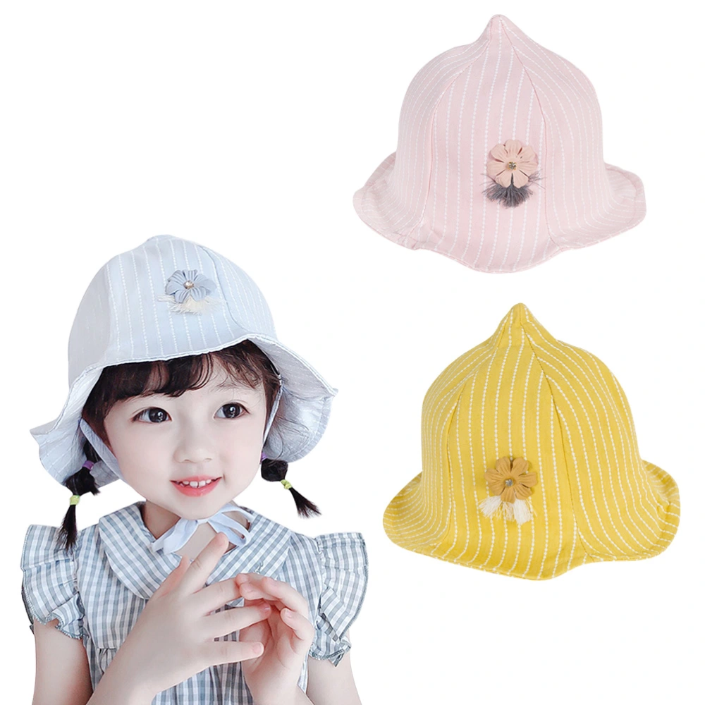 1PC Kids Creative Fashion Sunhat Fisherman Hat Outdoor Bucket Hat for Spring Summer Autumn (Yellow)