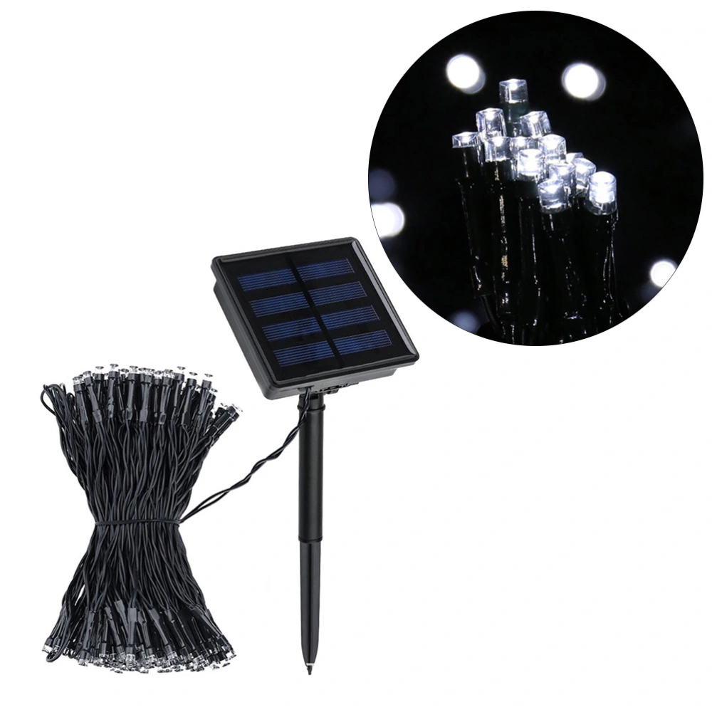 17M 100 LEDs Solar String Lights Outdoor Waterproof Lights for Home Christmas Wedding Birthday Party Decoration White Light