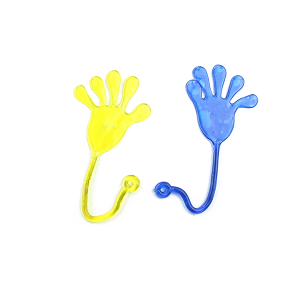 12pcs Sticky Hands Toys Wacky Funny Stretchy Sticky Hands for Children Birthday Christmas Party Favors (Random Color)