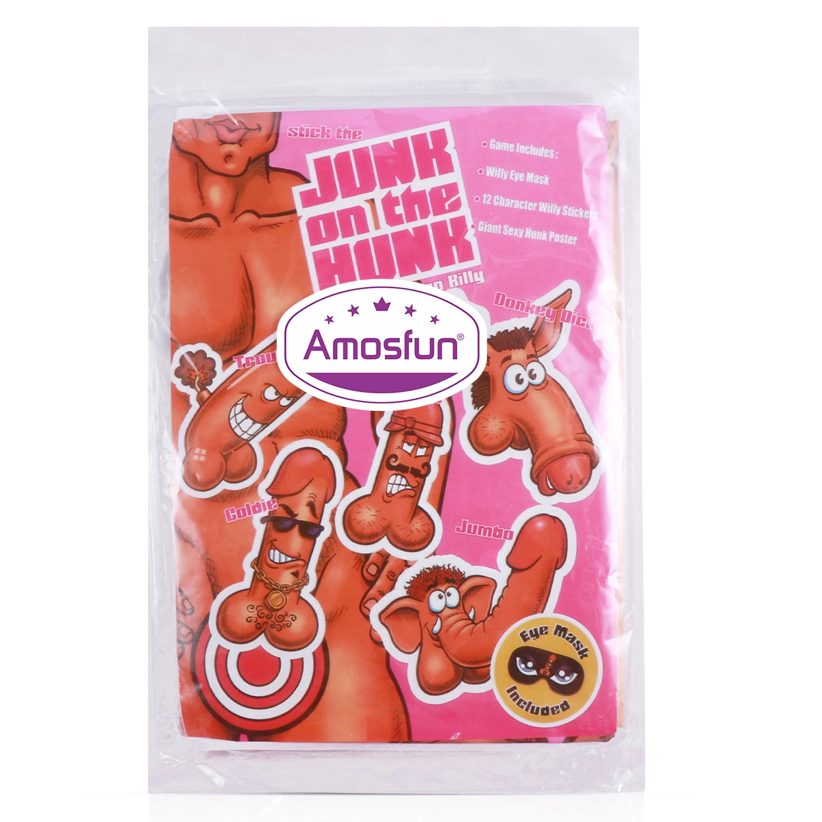 Amosfun Pin The Willy On Billy Hen Party Bachelorette Girls Night Drinking Game Kit for Single Party Club Festival (As Shown)