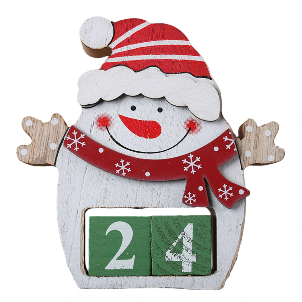 Creative Wood Christmas Advent Calendars Christmas Snowman Shaped Decorations for Home Xmas Ornament Creative Christmas Gifts