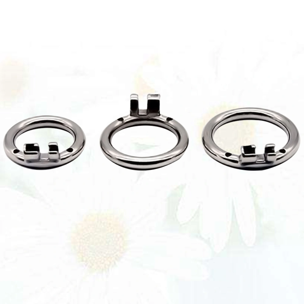 3 Pcs Stainless Steel Adults Chastity Device Cage Penis Rings Metal Chastity Lock Ring Accessory Sex Toy Supplies for Men Male (40mm, 45mm, 50mm Style)