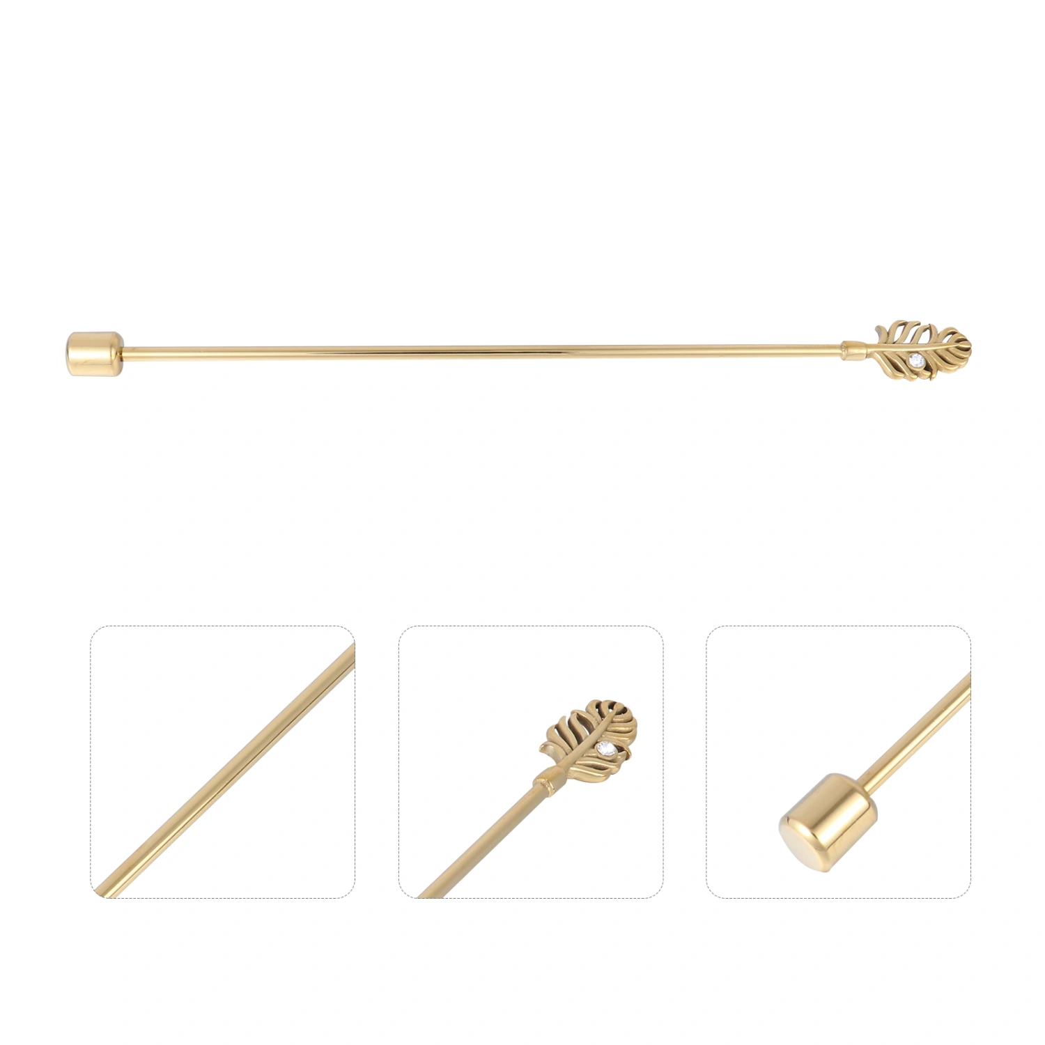 1pc Stainless Steel Stirring Stick Coffee Stirring Stick Beverage Mixing Stick
