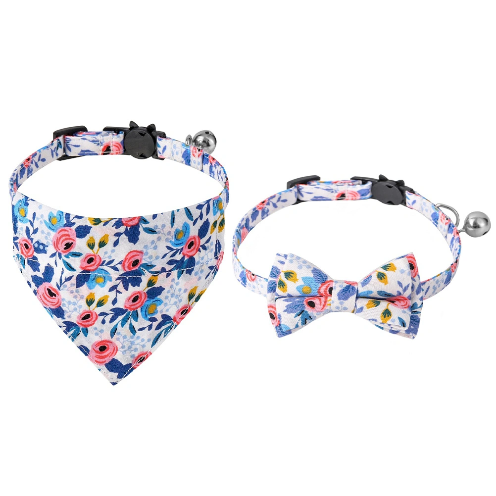 Adorable Pet Collar with Triangle Scarf Cat Dog Collar Bib Pet Dress Up Supply