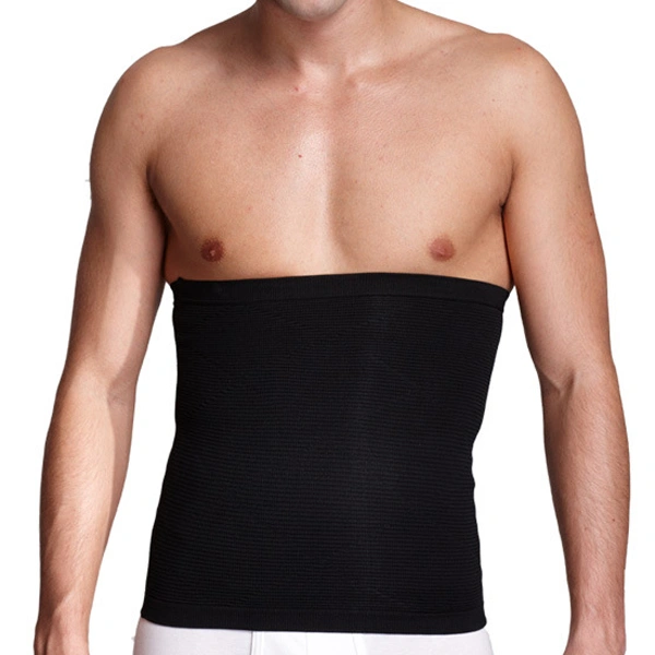 Men's Inner Muscle Belt Slimming Belt Beer Belly Body Shaper Belt Abdomen Shaper - Size M (Black)