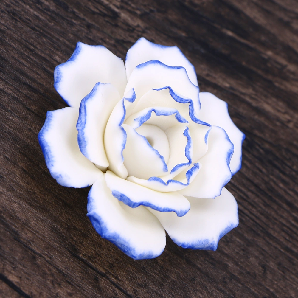 1Pc Home Decor Ceramic Flower Photo Props Decorative Flower Ceramic Peony Artificial Lifelike DIY for Home Office(Pattern 1)