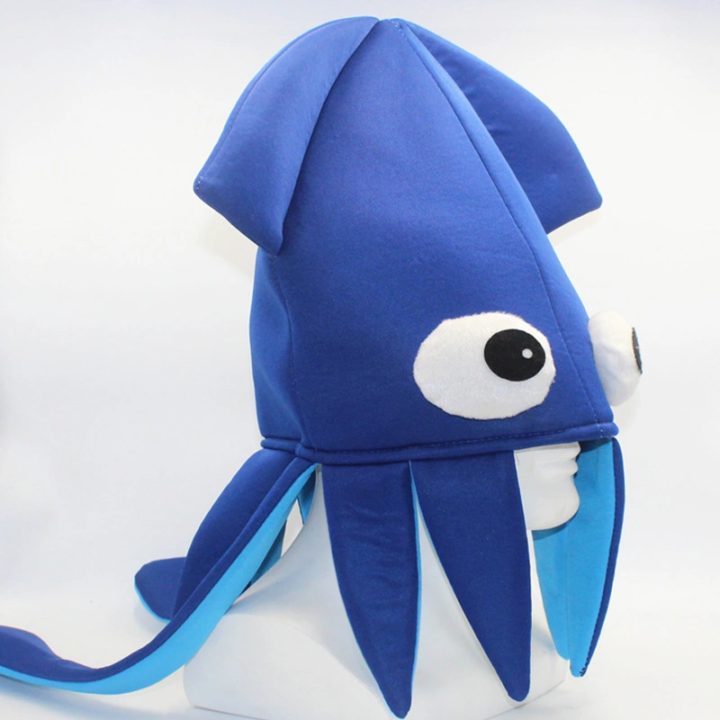 Velvet Squid Ball Performance Party Props Novelty Toy Hat
