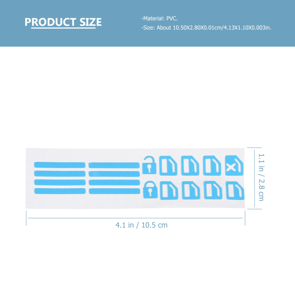 1 Sheet Control Switch Fluorescent Sticker for Car Outer Door Handle Button