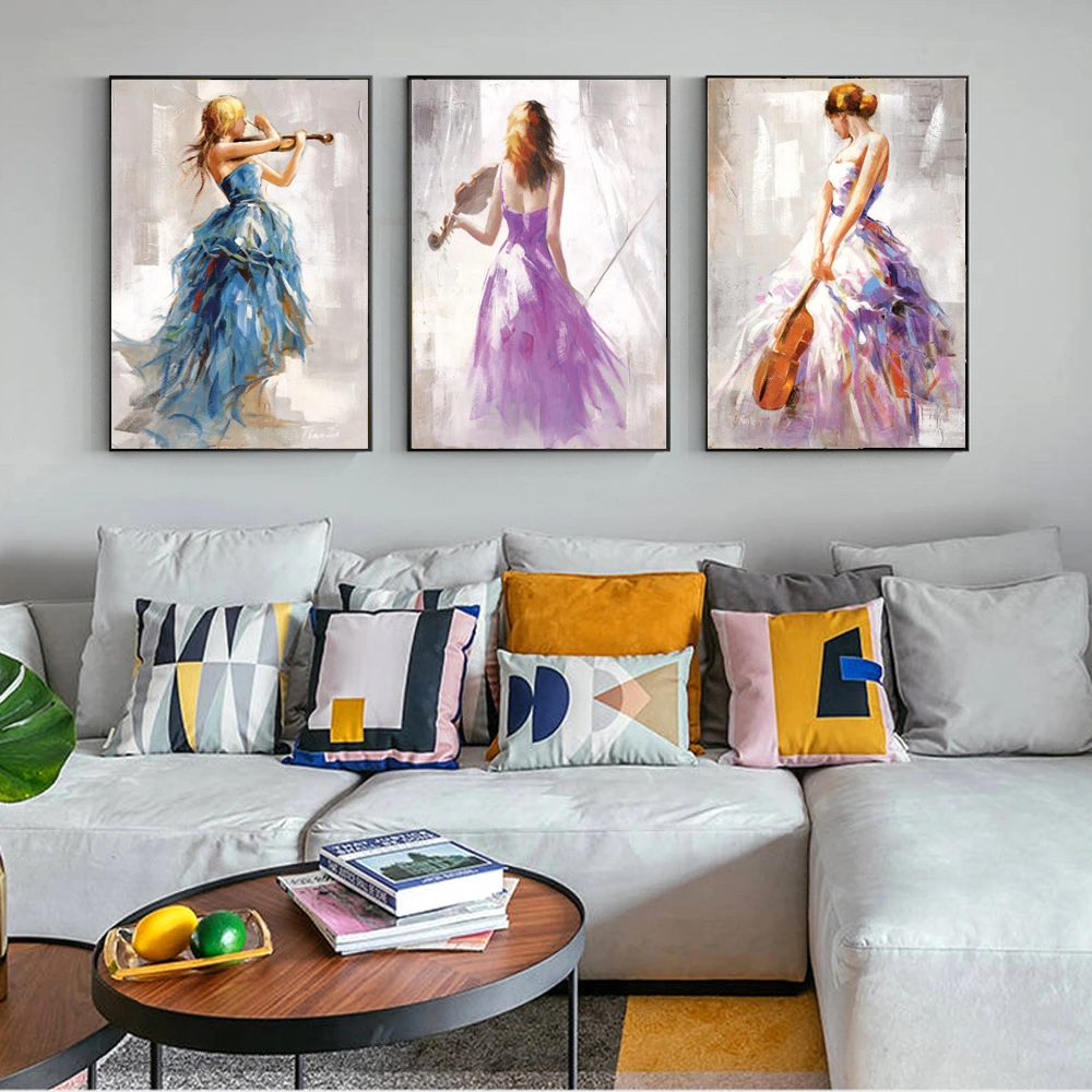 Abstract Modern Girl Ballet Decorative Painting