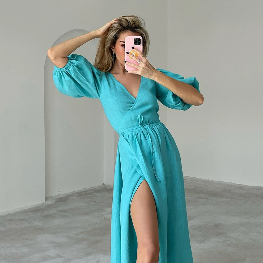 Women's Fashion French Style Temperament Split Dress