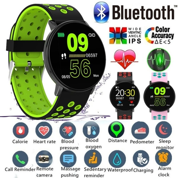 Color Screen Smart Watch, IP67 Waterproof Sport Smart Bracelet, Heart Rate Blood Pressure Sleep Monitor Fitness Wristband, Pedometer Call SMS Sedenetary Reminder Activity Tracker Smartband for IOS Android Smartphone