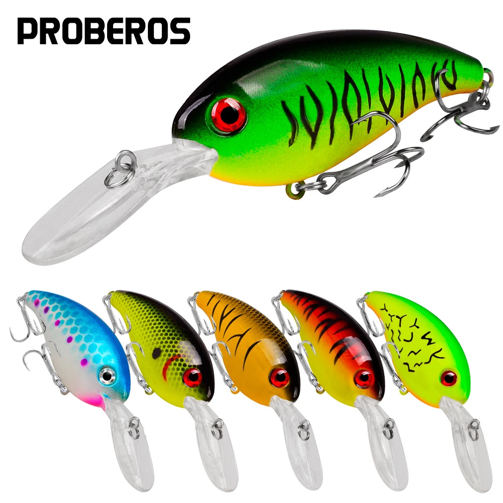 1Pc Fishing Lure Crankbait Hardbait Bass Baits Fishing Tackle 11 Colors