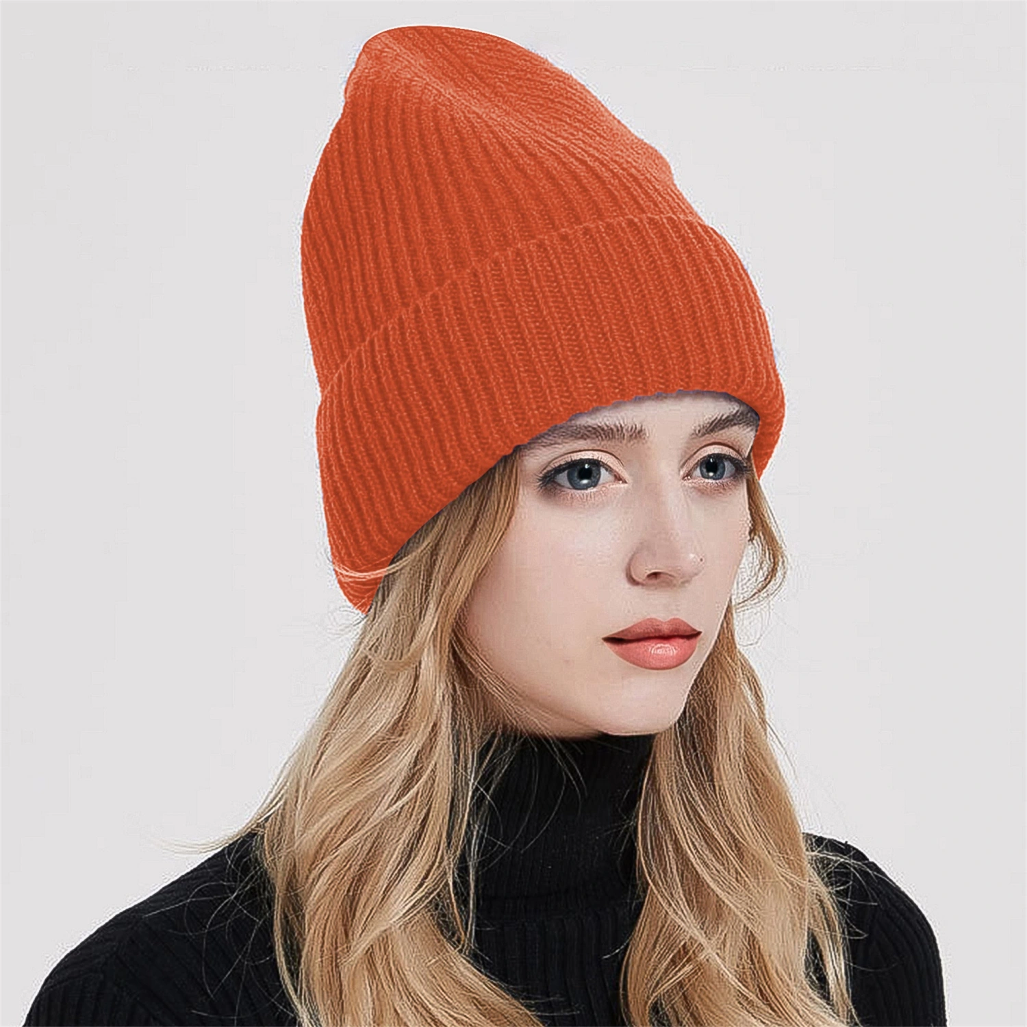 Women Men Slouchy Beanie Soft Solid Color Winter Knitted Hats Warm Skull Caps for Streetwear Clothing Accessory