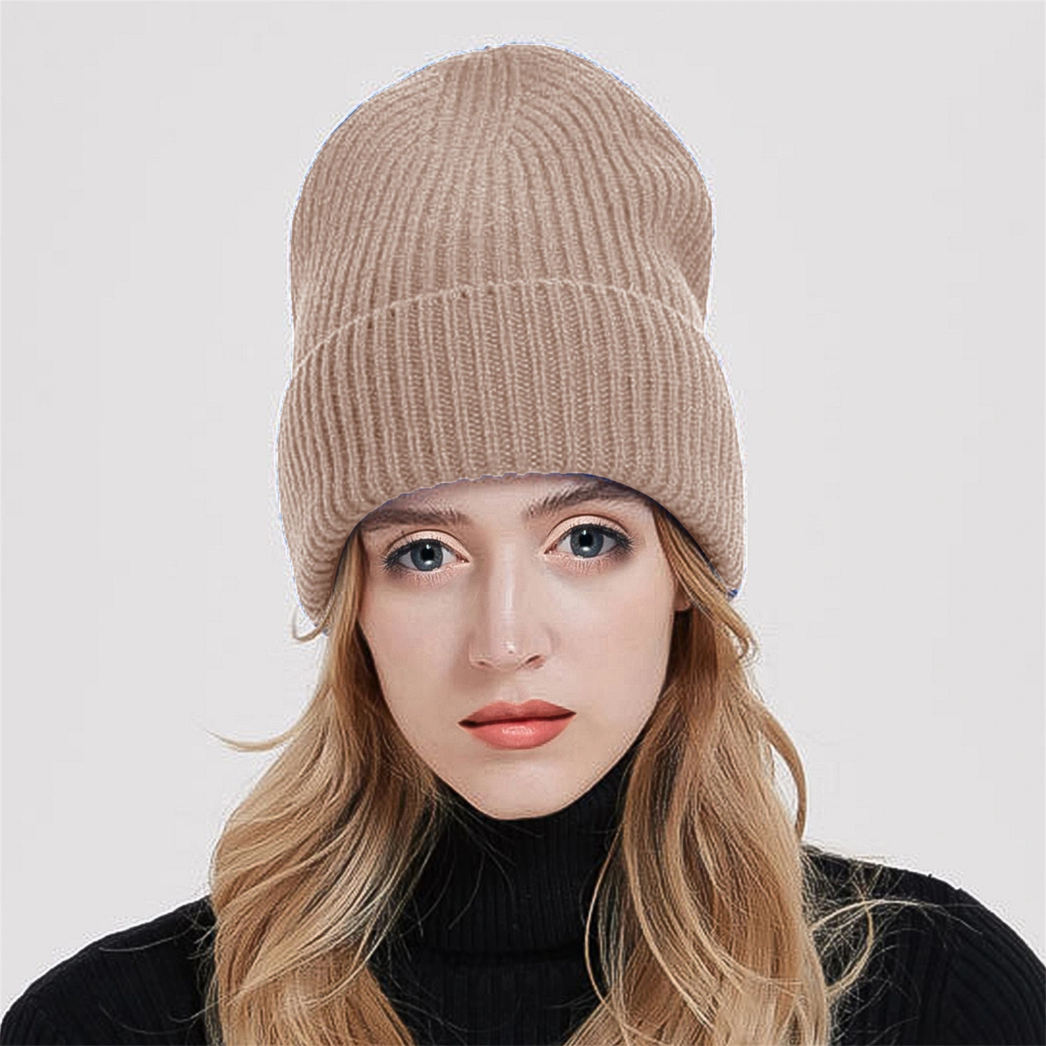 Women Men Slouchy Beanie Soft Solid Color Winter Knitted Hats Warm Skull Caps for Streetwear Clothing Accessory