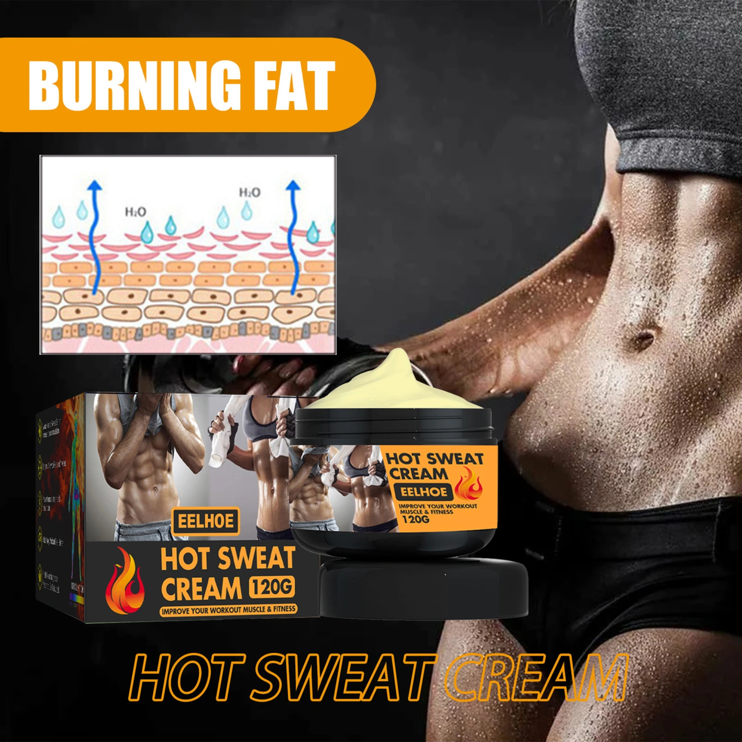 Slimming Cream, Navel Arm Leg Belly Adipose Burning Cream for Cellulite, Soothing, Relaxing, Tightening & Slimming