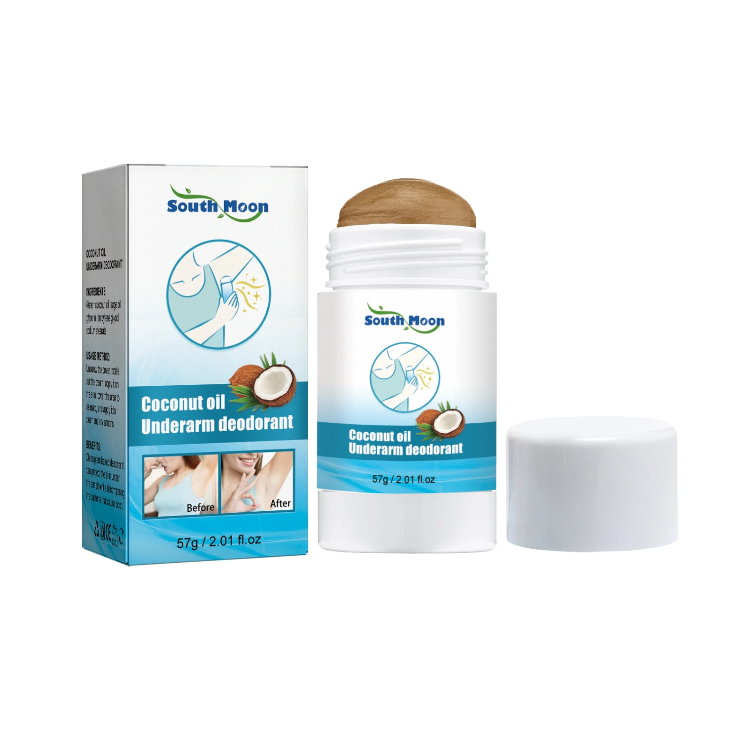 Armpit Antiperspirant Deodorant Coconut Oil Underarm Deodorant for Hyperhidrosis Treatment