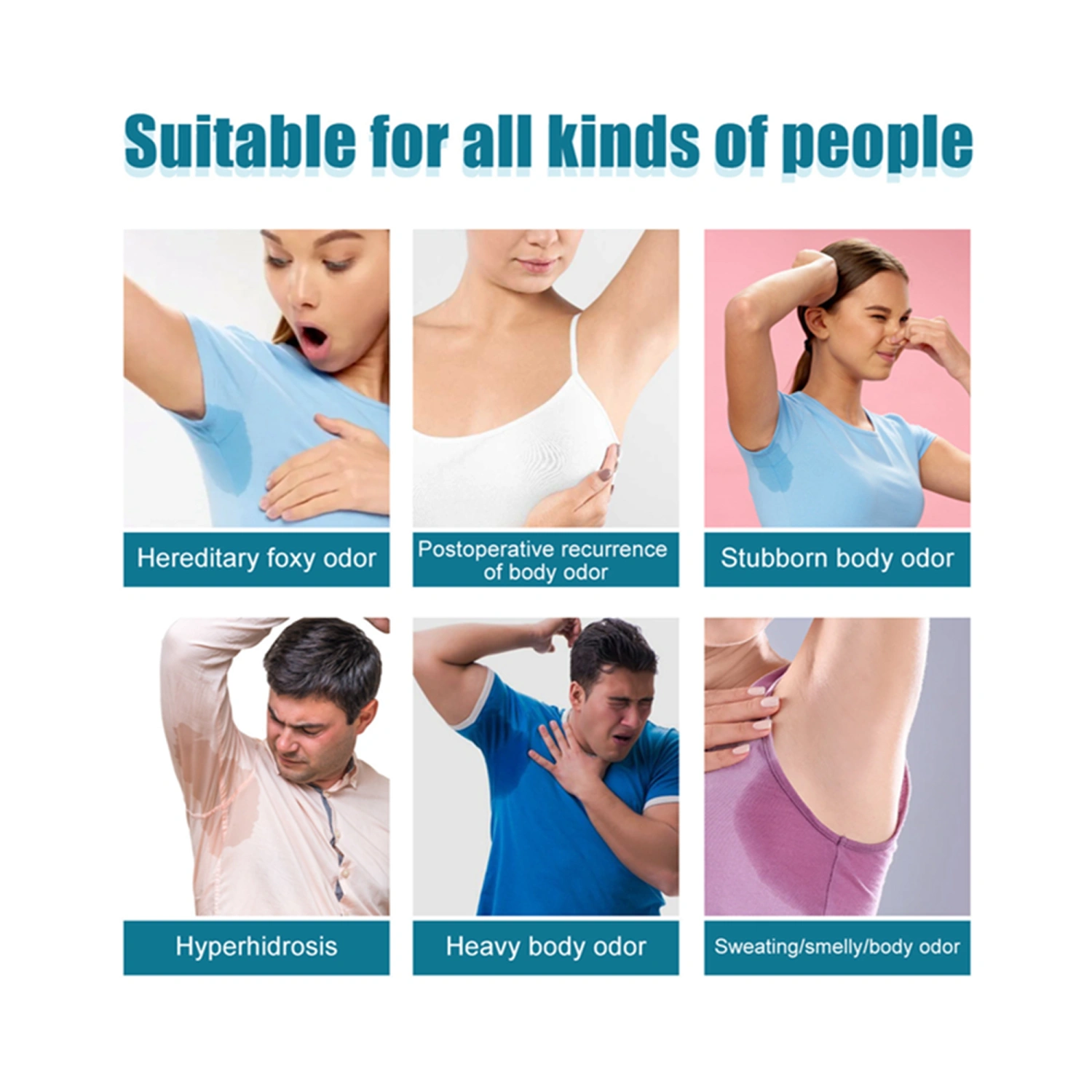 Armpit Antiperspirant Deodorant Coconut Oil Underarm Deodorant for Hyperhidrosis Treatment